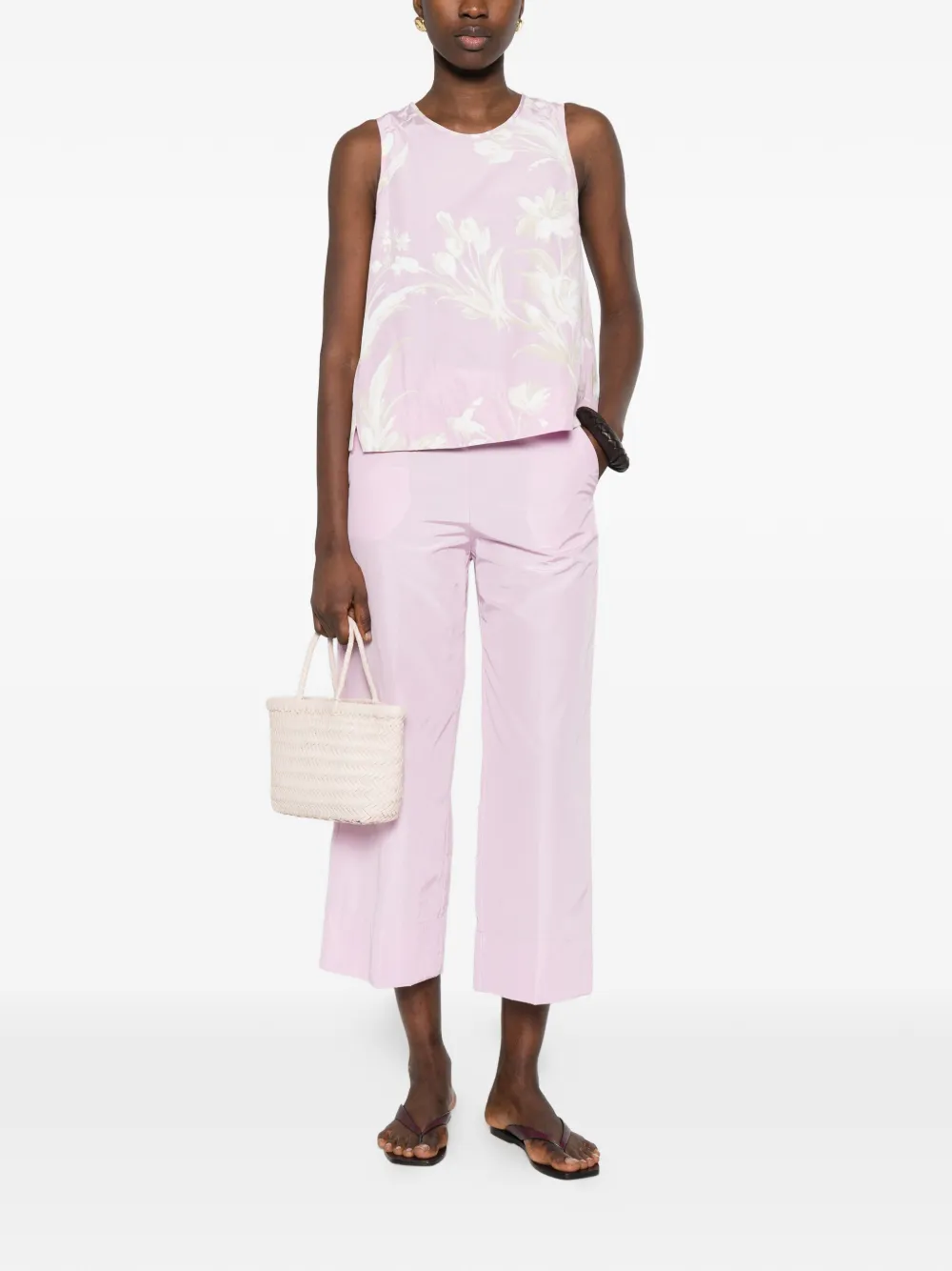  Rosso 35 Wide-leg Pantalo Trousers - Pink 