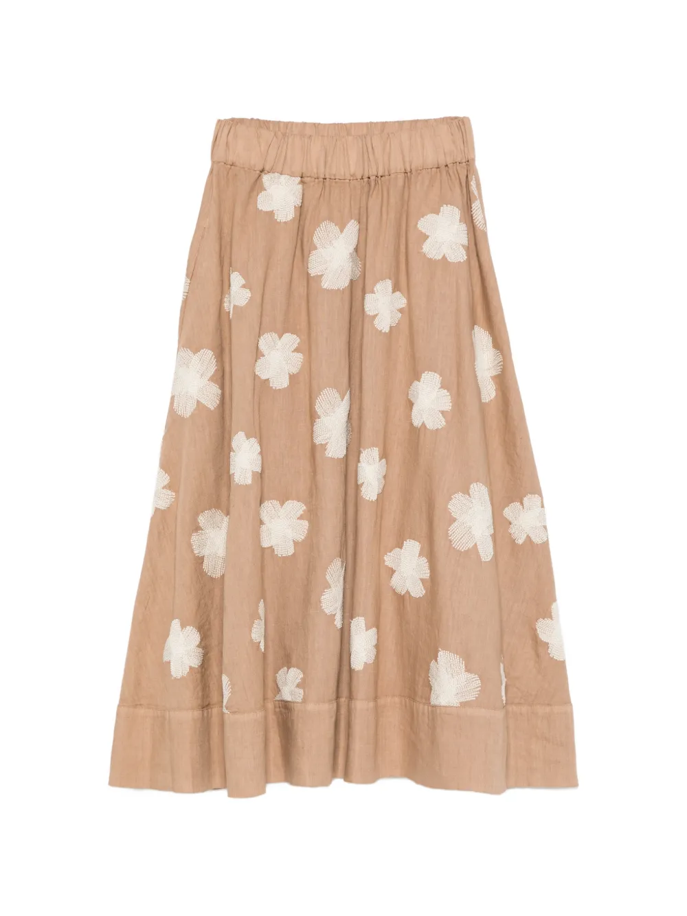 Rosso 35 Floral-embroidered Midi Skirt In Multi