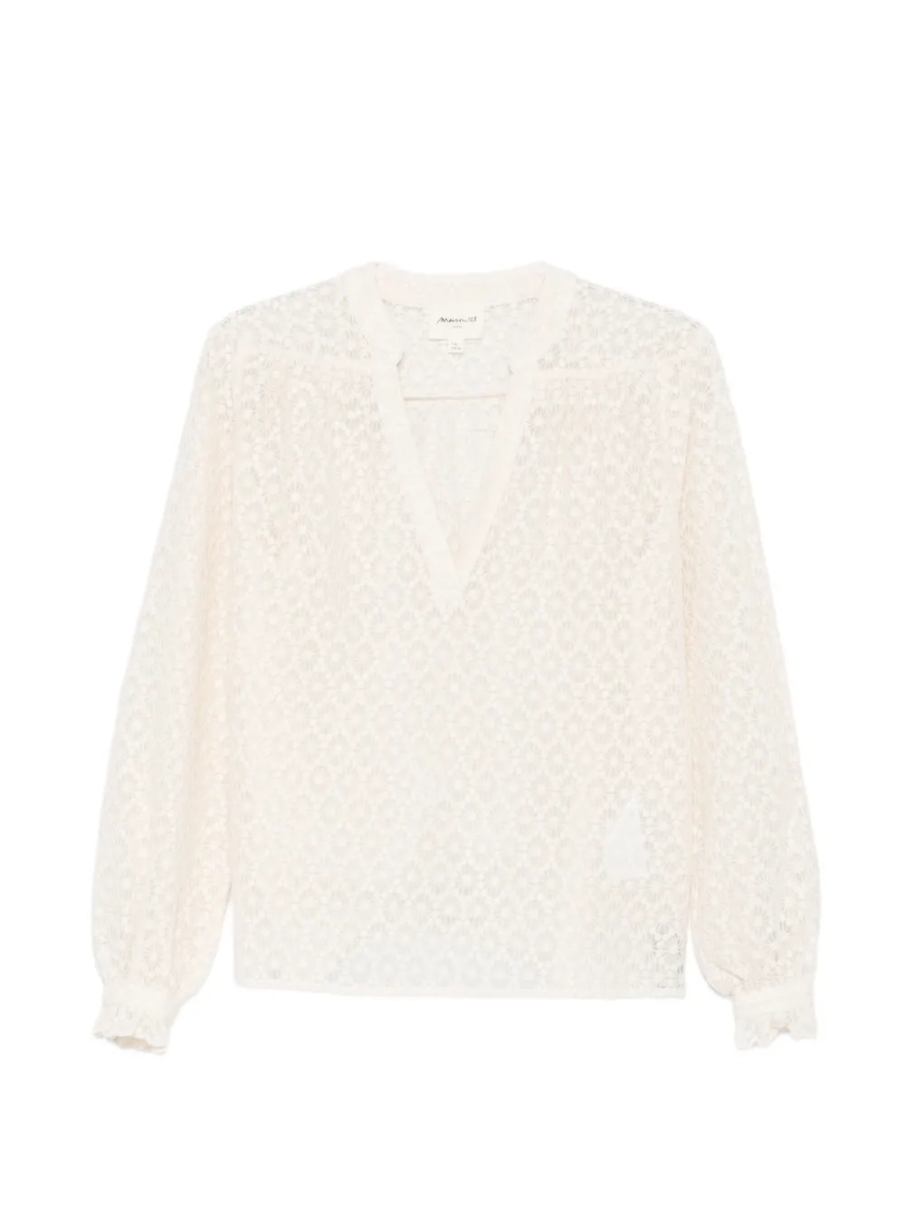 MAISON123 Daniela V-neck floral-print blouse - Toni neutri