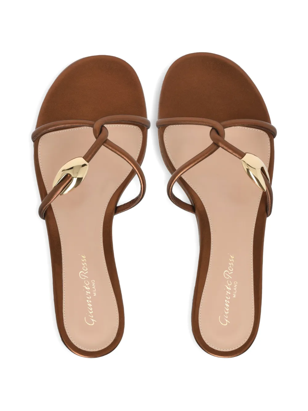 Gianvito Rossi Jungle Mamba gedraaide leren sandalen Bruin