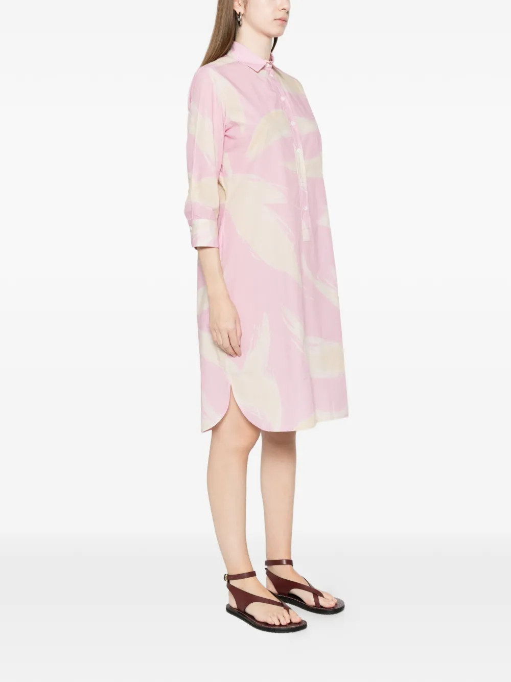 Rosso 35 プリント シャツドレス In Pink