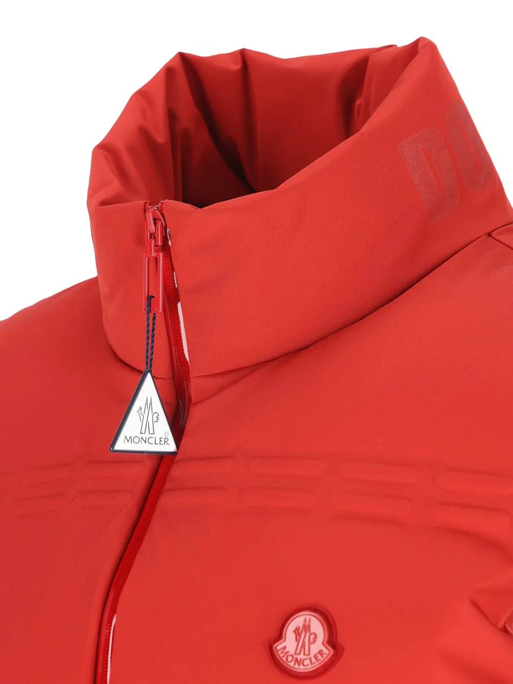 Moncler x A$AP Rocky gilet met hoge hals en logopatch Rood