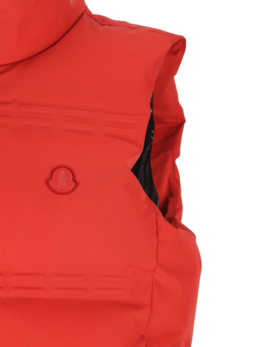 Moncler x A$AP Rocky gilet met hoge hals en logopatch Rood