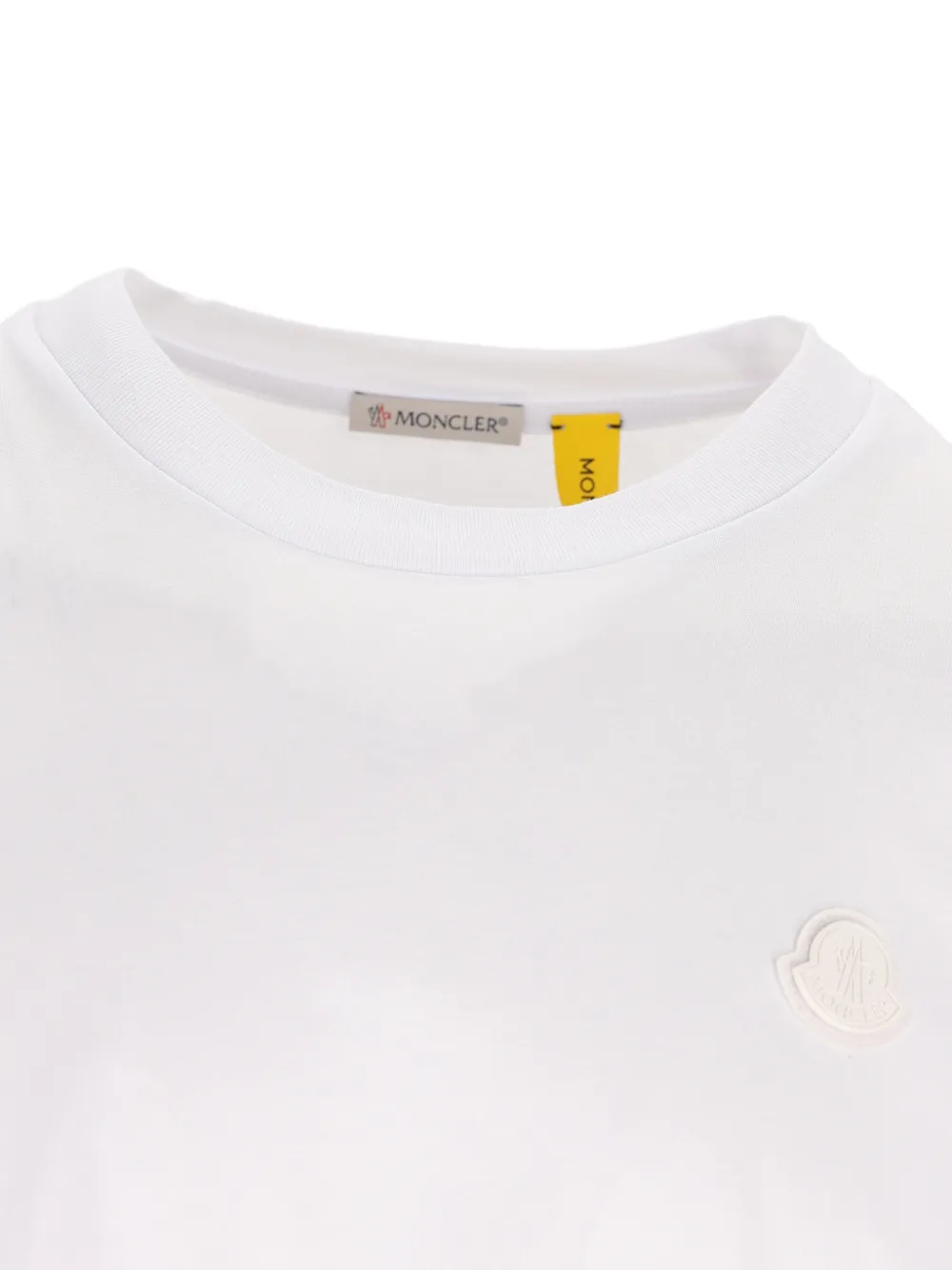 Moncler T-shirt met geborduurd logo Wit