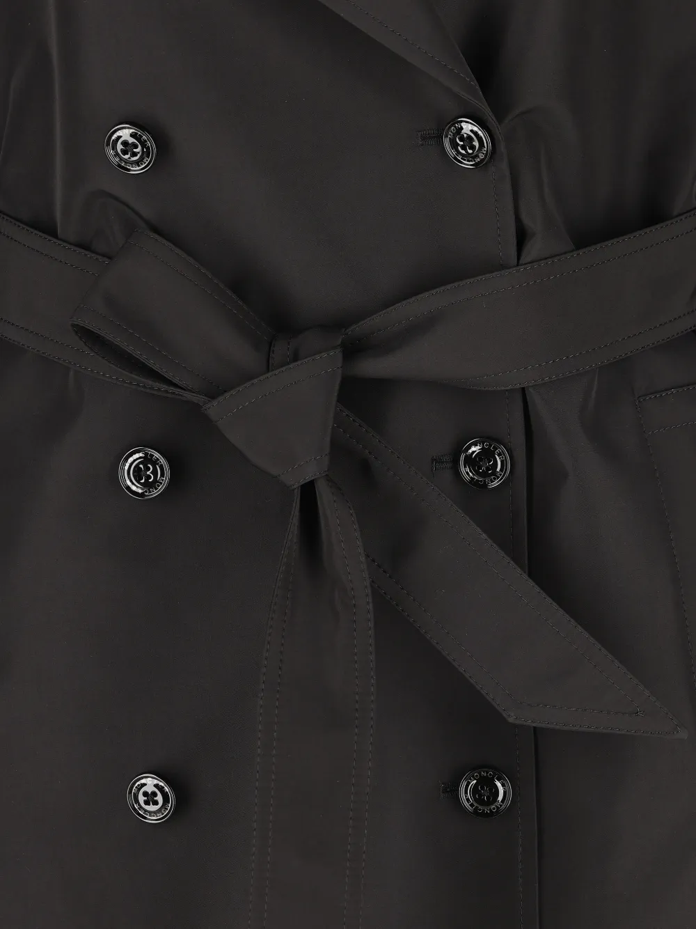  Moncler X Edward Enninful Double-breasted Belted Coat - Black 
