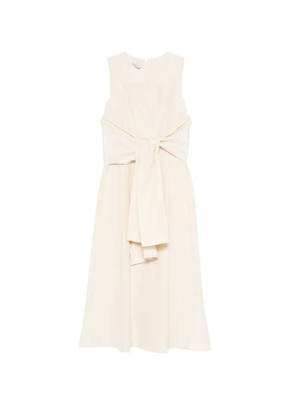 Rosso 35 Bow-belted Midi Dress In Neutral