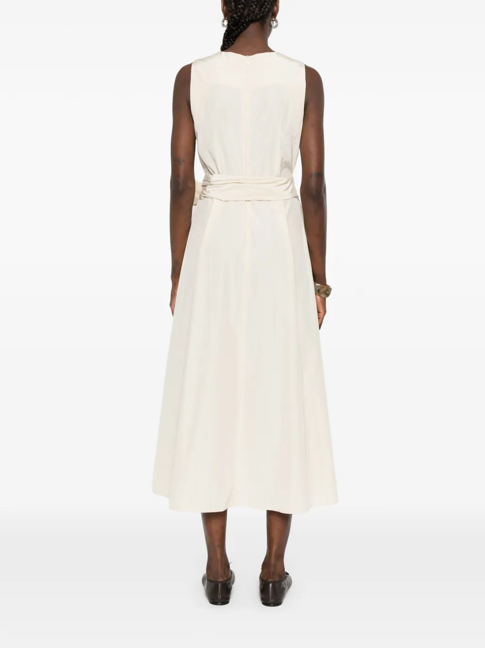 Bow-Belted Midi Dress