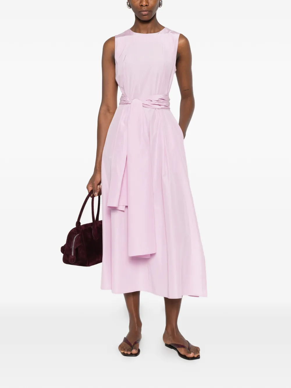 Rosso 35 Midi-jurk met ceintuur Roze
