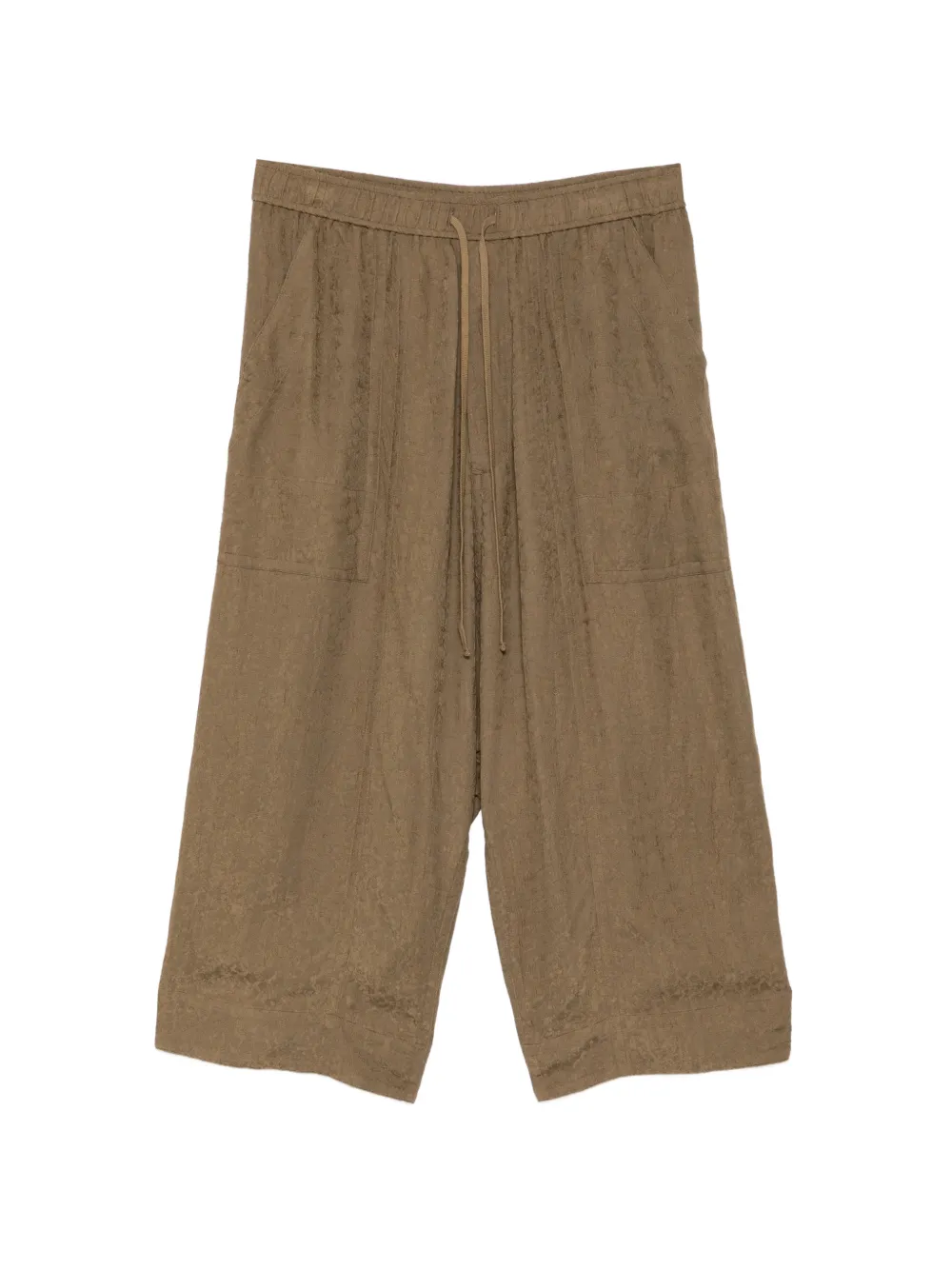 Julius cropped wide-leg trousers - Marrone