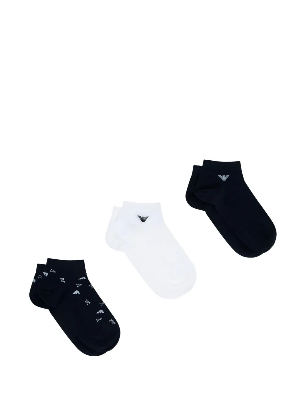 Emporio Armani patterned socks (set of three) - Blu