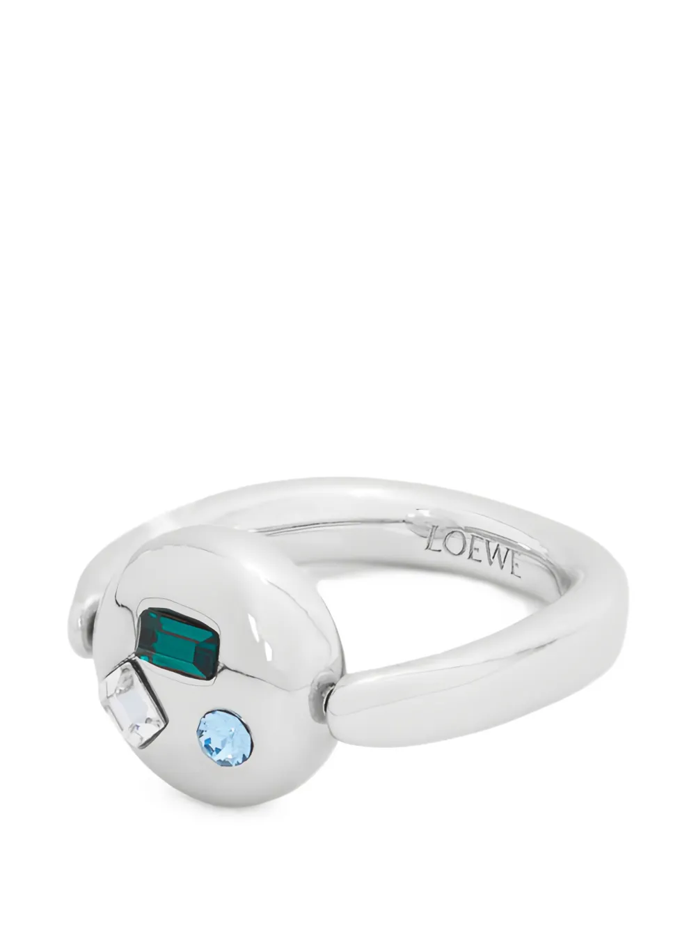 LOEWE crystals sterling silver ring - Argento