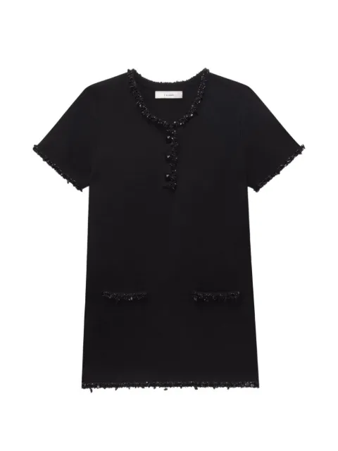 FRAME The Beaded Trim embellishment button dress