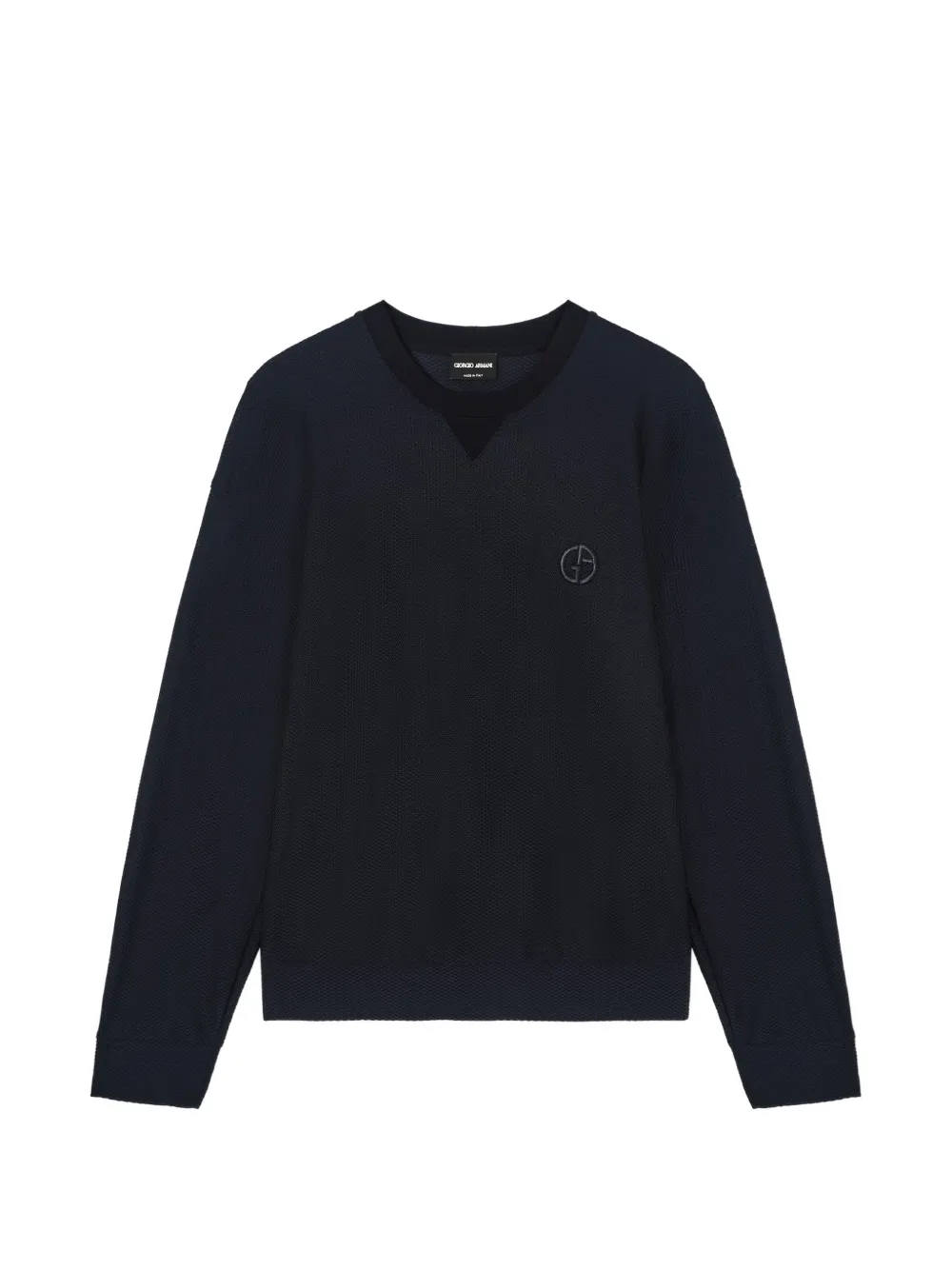 Giorgio Armani textured logo sweater - Black