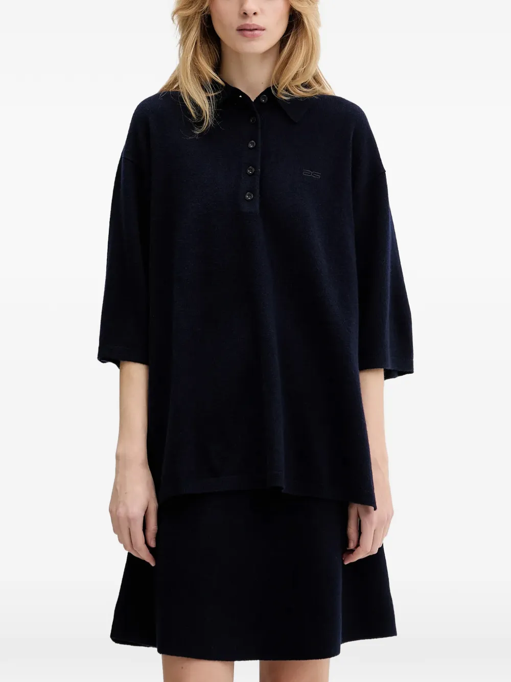 Gestuz short-sleeve polo top - Blu