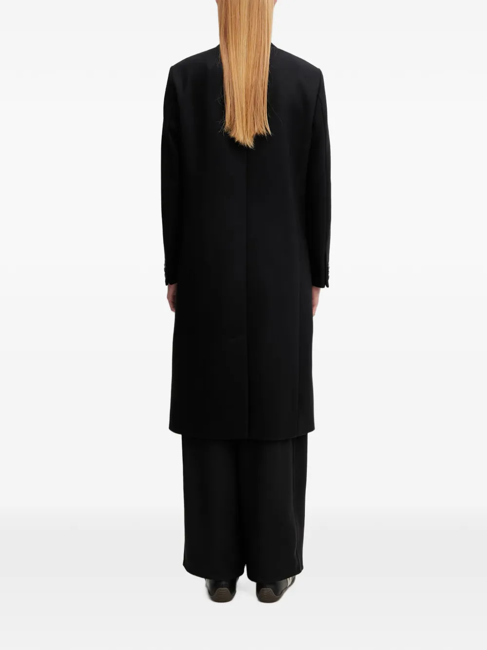 Sporty & Rich Jas met enkele rij knopen en logopatch Zwart