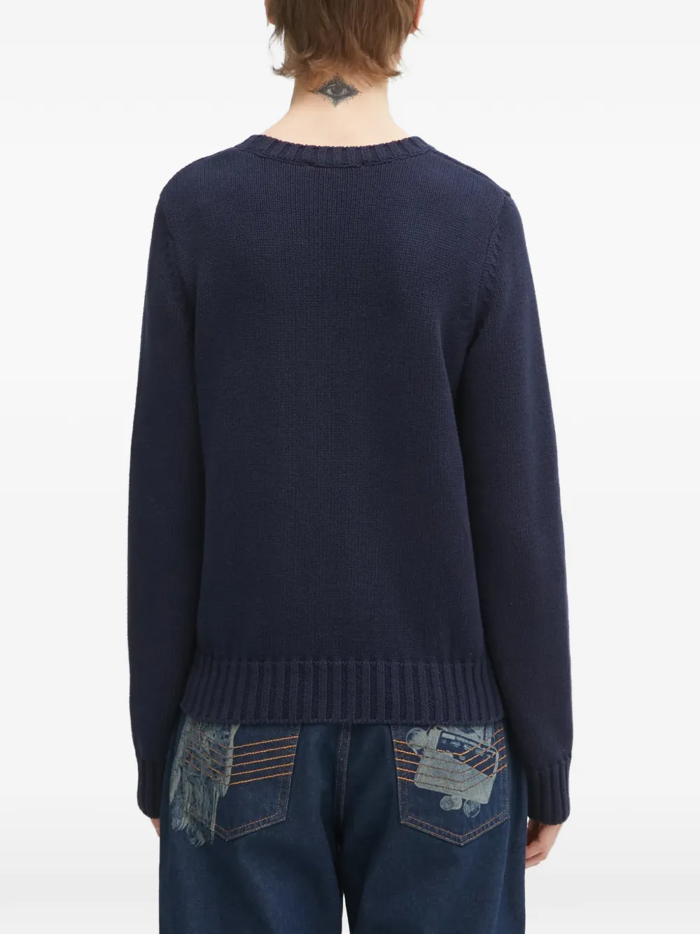Sporty & Rich Trui met hoge hals Blauw