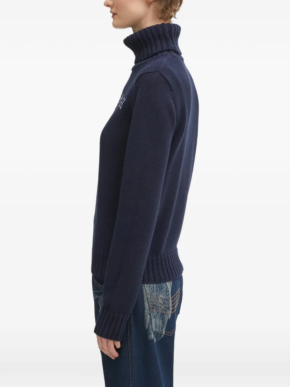  Sporty & Rich Turtleneck Sweater - Blue 