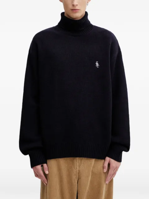 Sporty & Rich suéter bordado con cuello vuelto