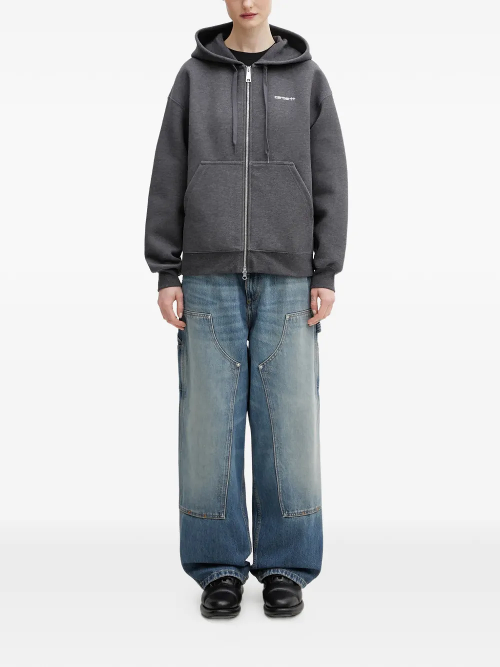 Carhartt WIP Alda hoodie met rits Grijs