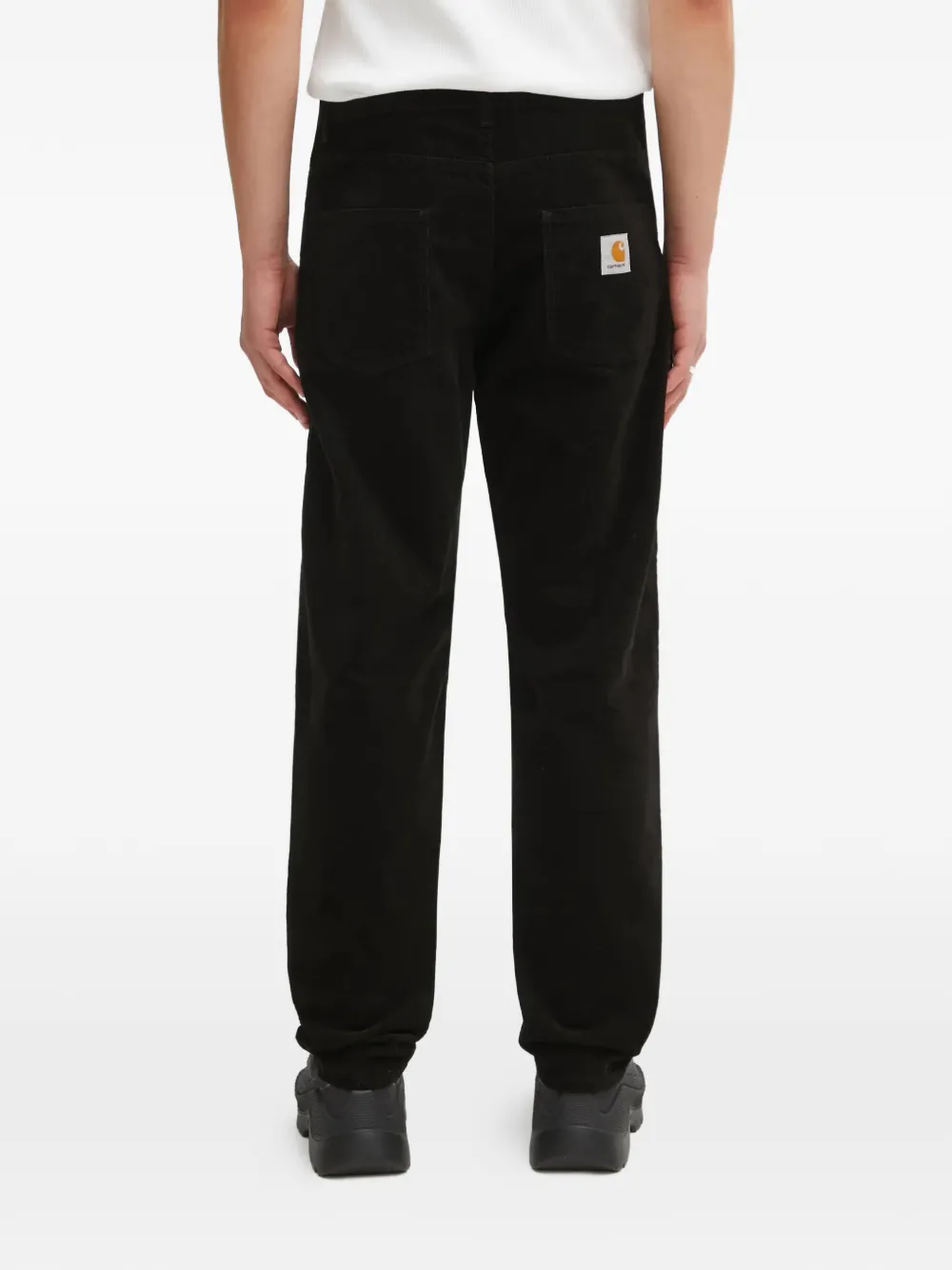 Carhartt WIP Ribfluwelen broek met zak Zwart