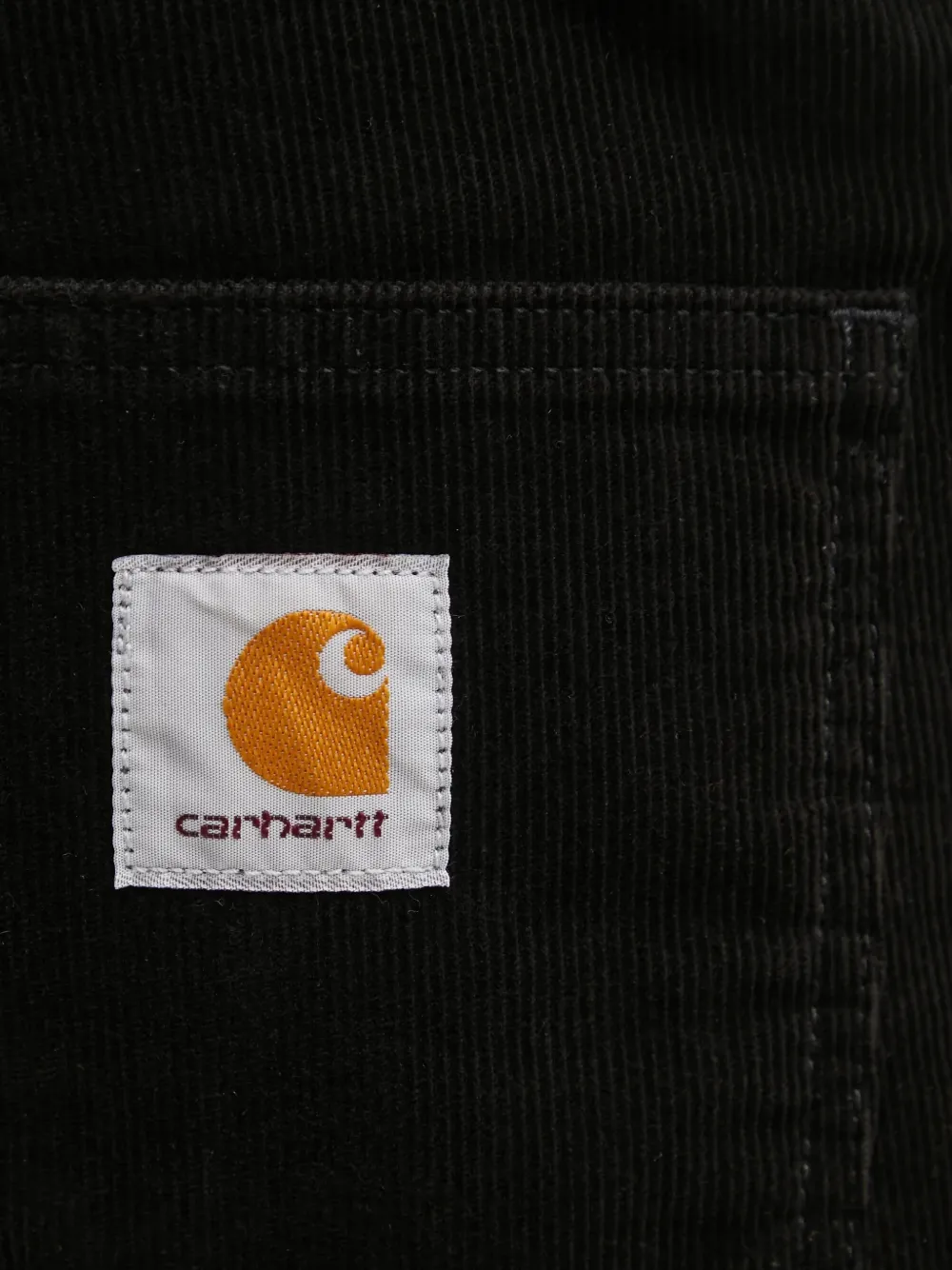 Carhartt WIP Ribfluwelen broek met zak Zwart