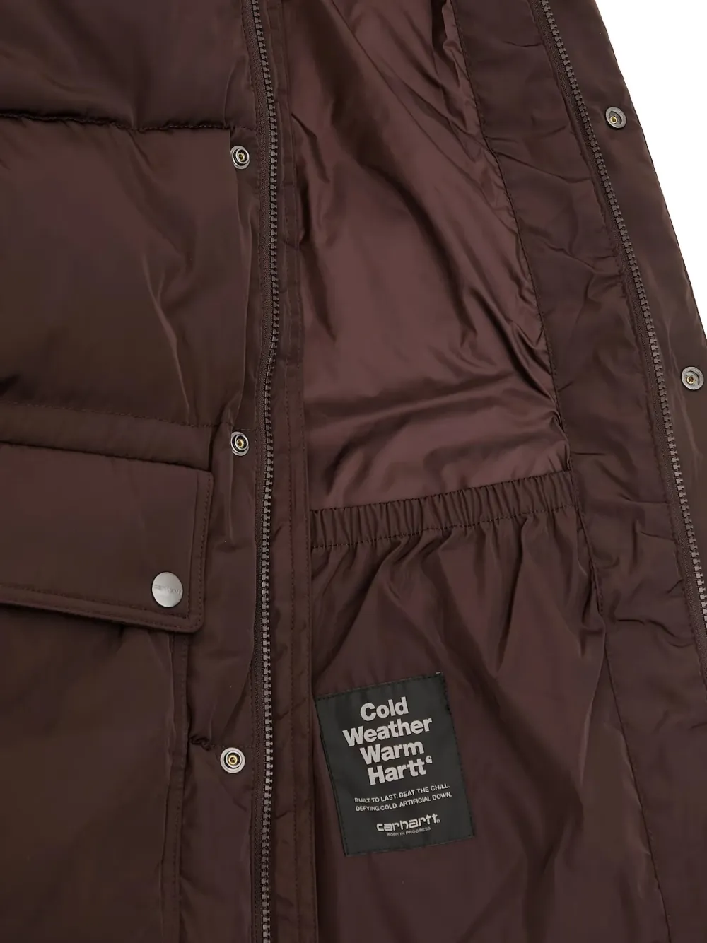 Carhartt WIP Jas met capuchon en knoop Bruin