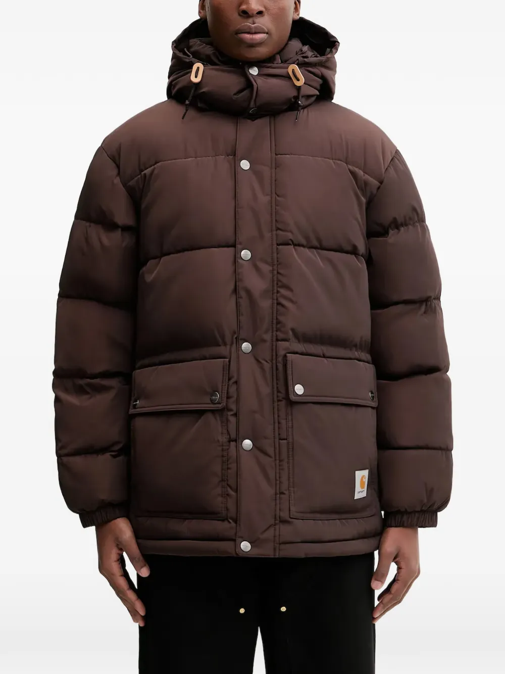 Carhartt WIP button hooded jacket - Brown