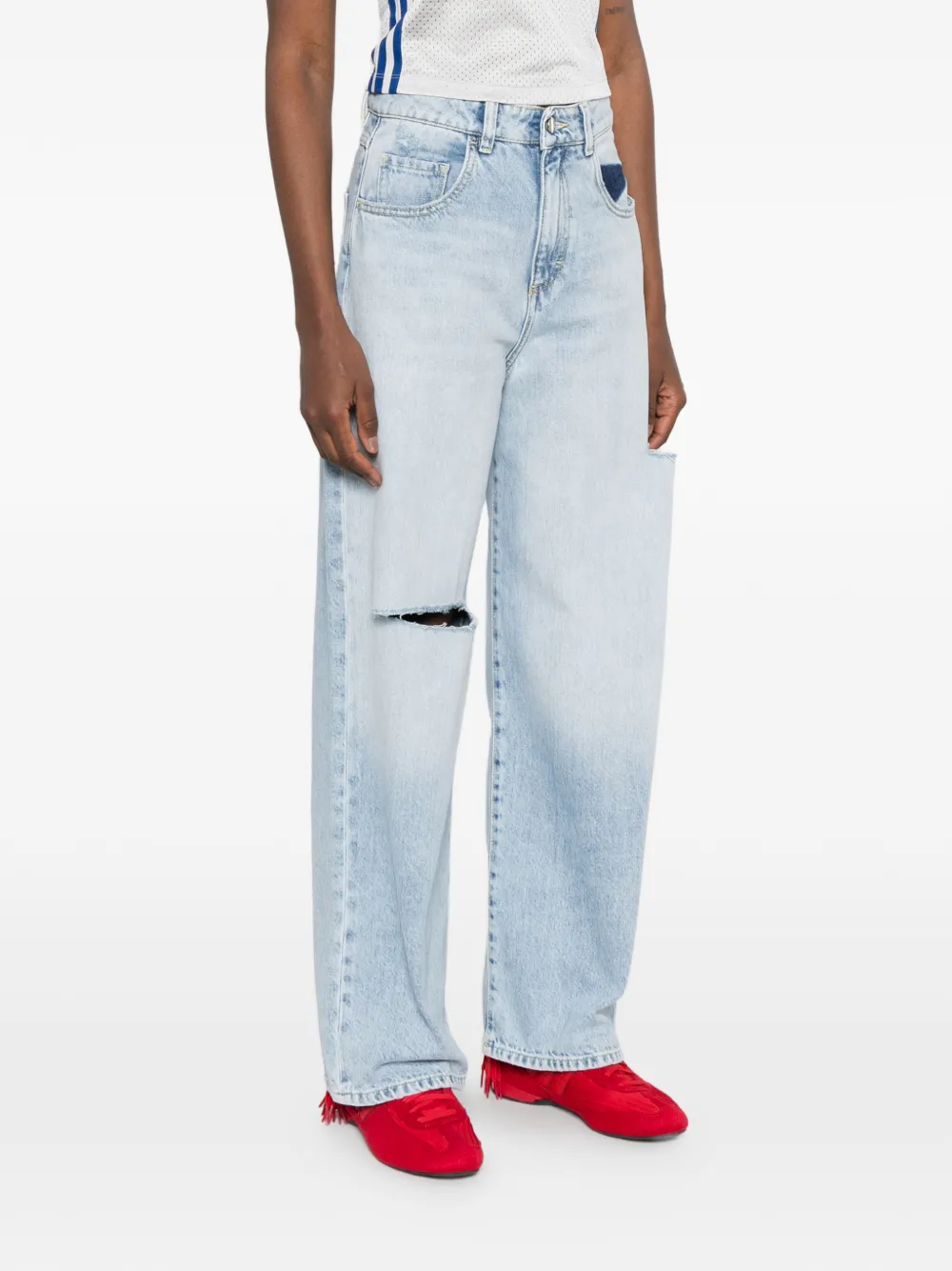  Icon Denim Poppy Distressed Jeans - Blue 