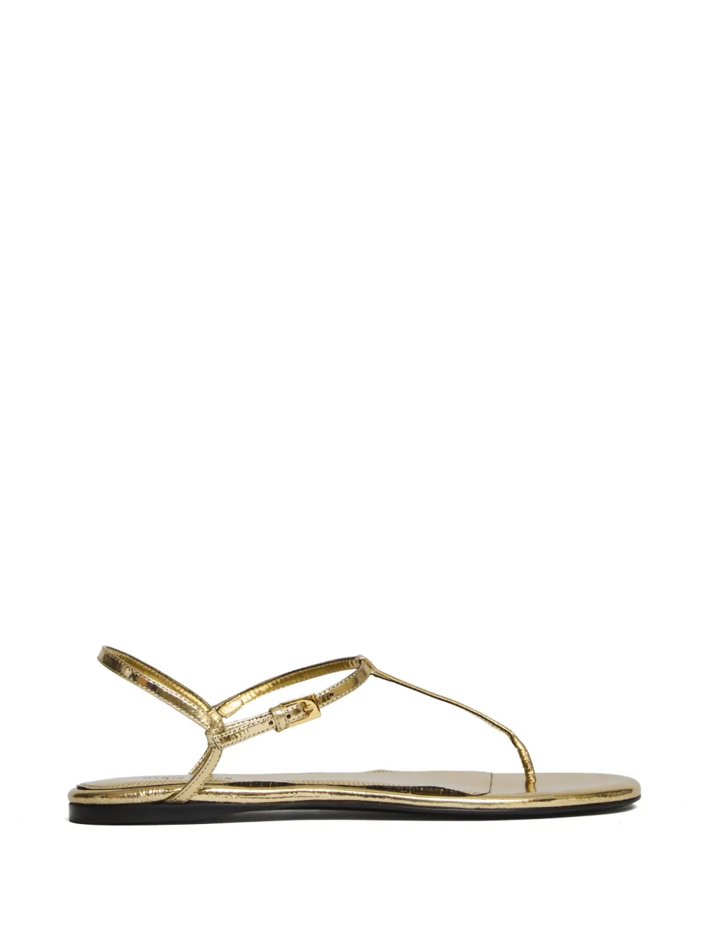 Paris Texas Montecarlo Metallic Flat Sandal In Gold
