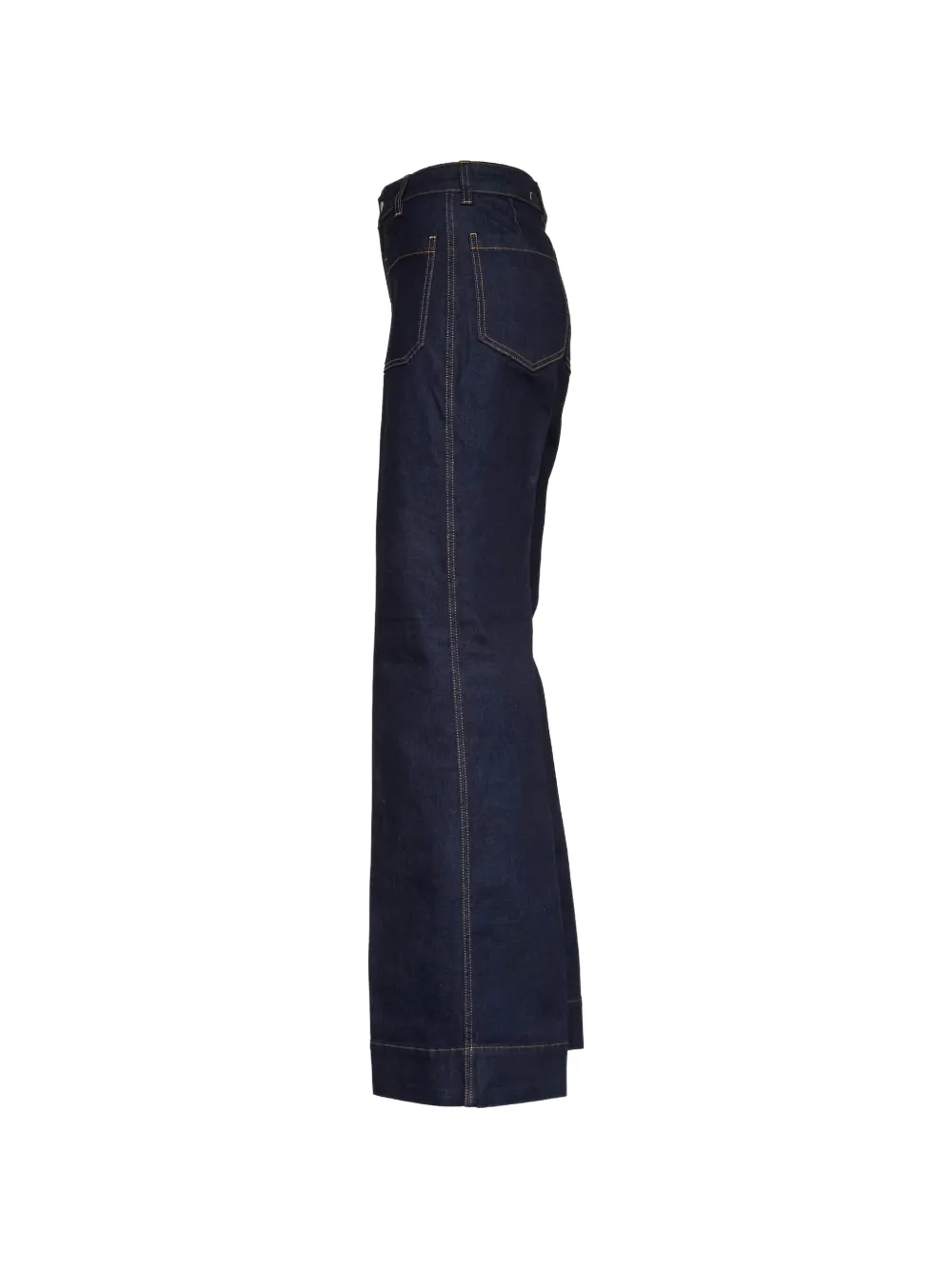  Victoria Beckham Vaqueros Alina Con Bolsillo De Parche - Azul 