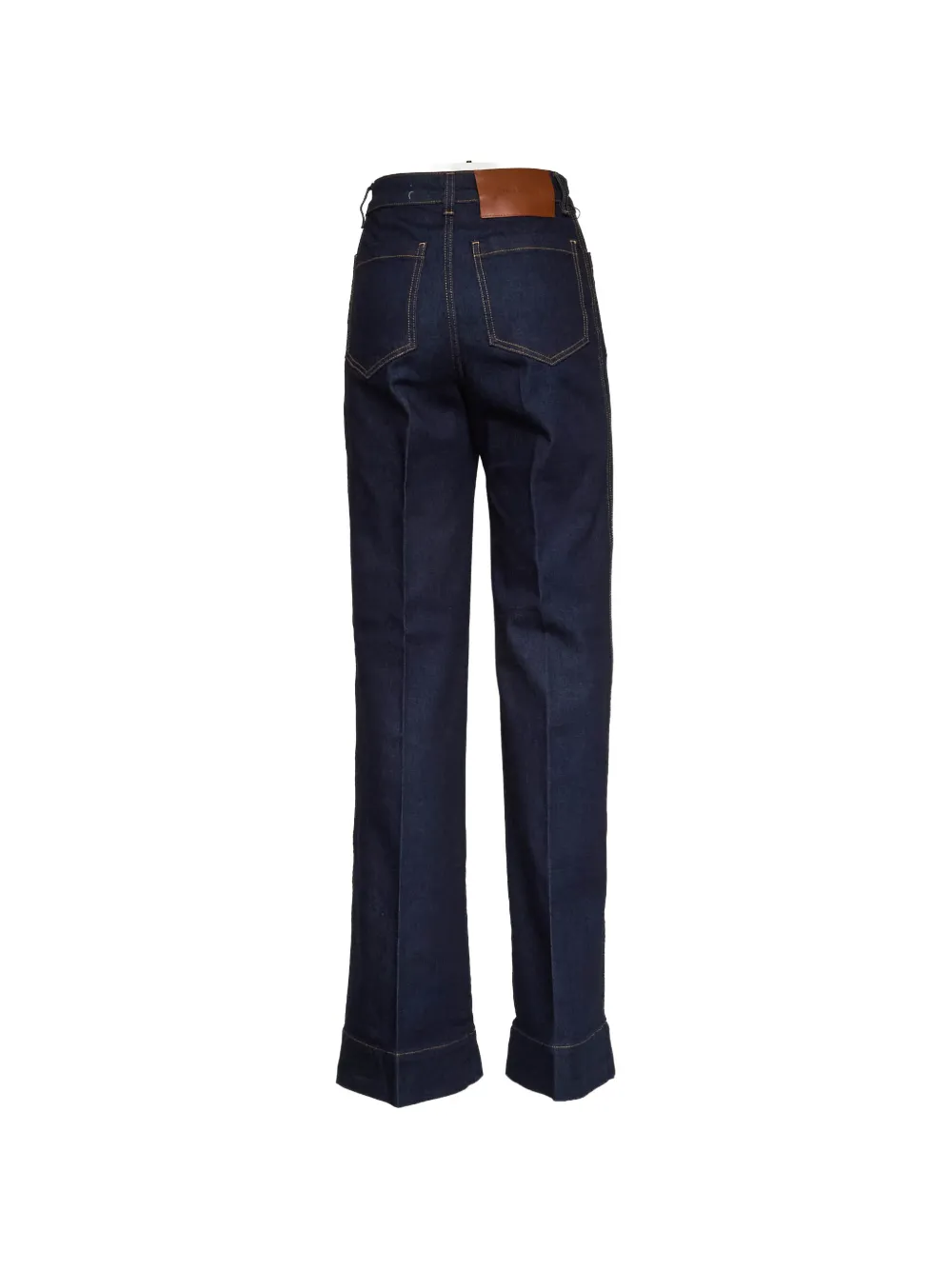  Victoria Beckham Vaqueros Alina Con Bolsillo De Parche - Azul 