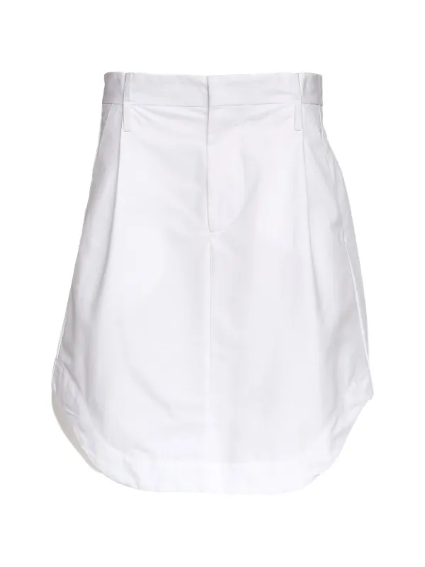 Victoria Beckham A-line Midi Skirt in White