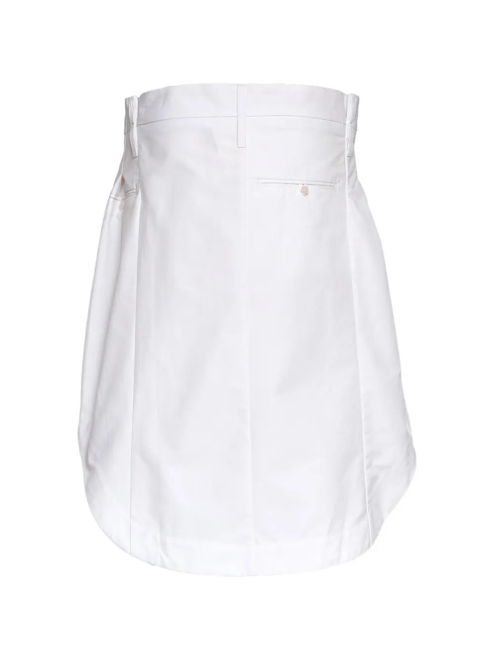 Victoria Beckham A-line Midi Skirt in White, view 2