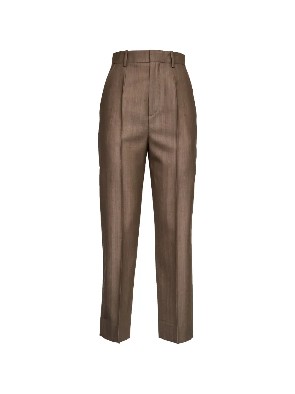 Victoria Beckham pressed-crease tailored trousers - Marrone