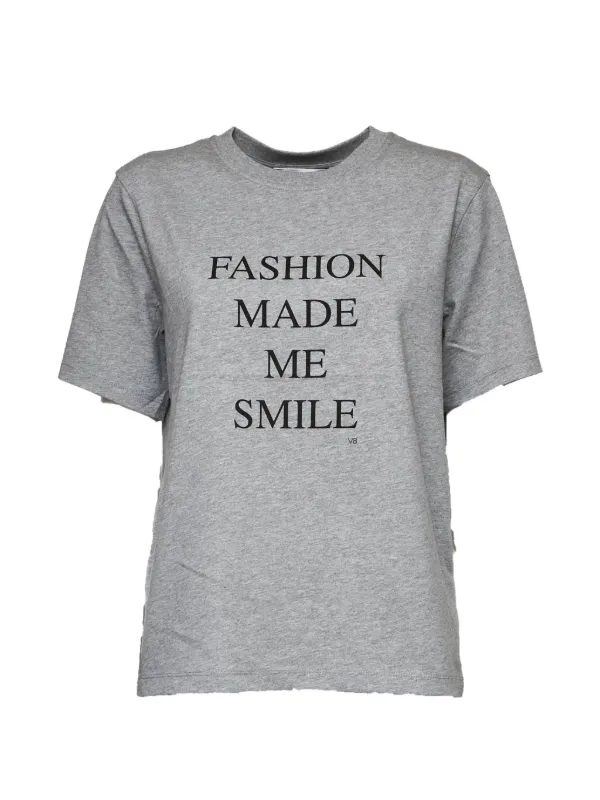 Victoria Beckham Printed T-shirt in Grey