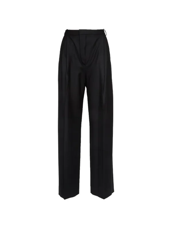 Victoria Beckham Charlee Pleated Trousers in Black