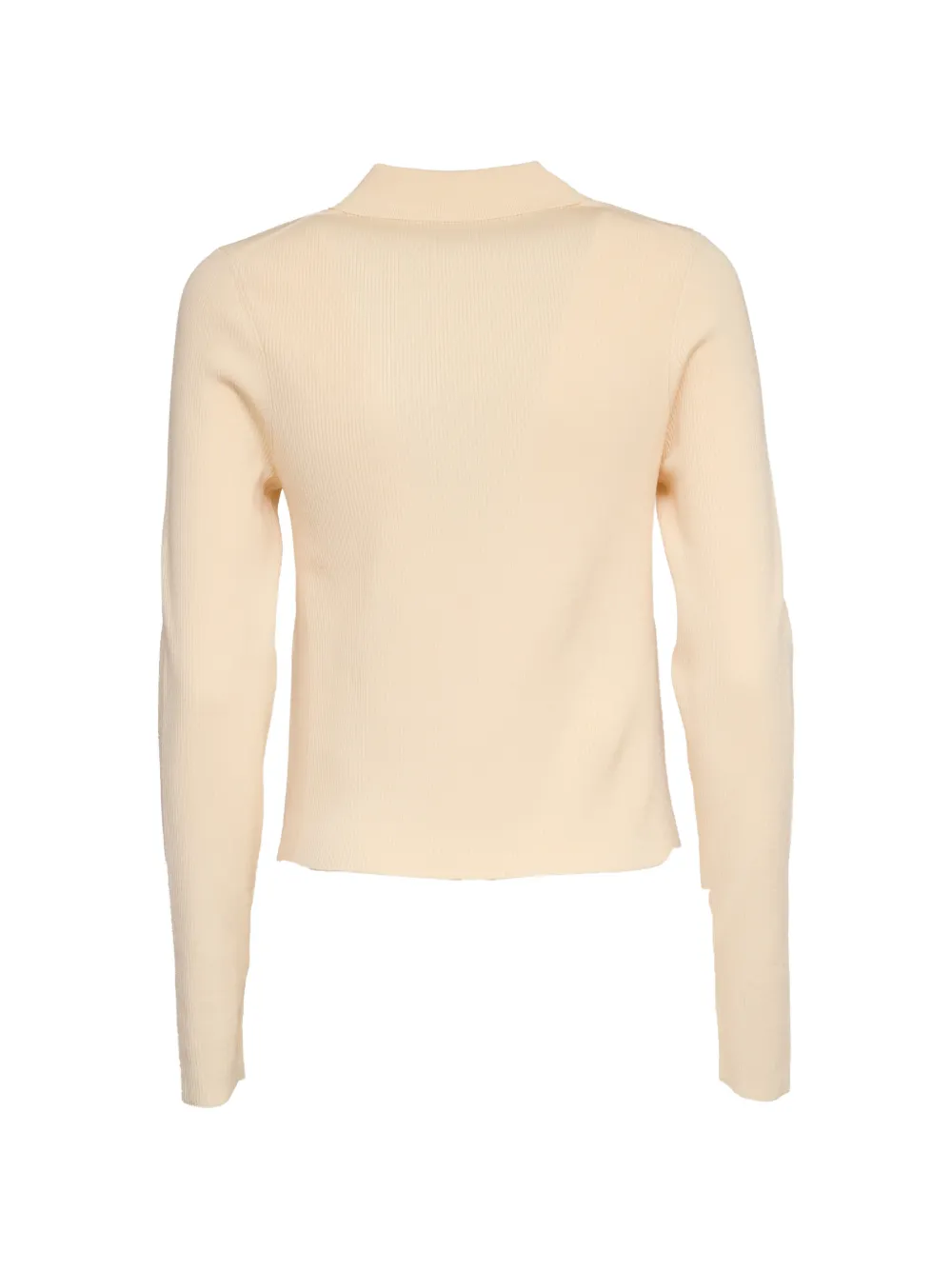  Victoria Beckham Zipped Polo Top - Neutrals 