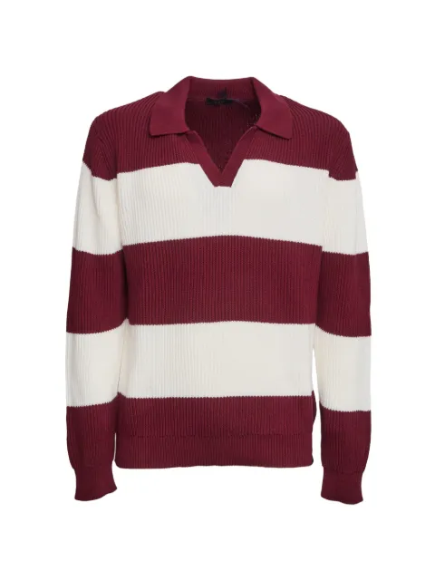 Fay striped V-neck sweater
