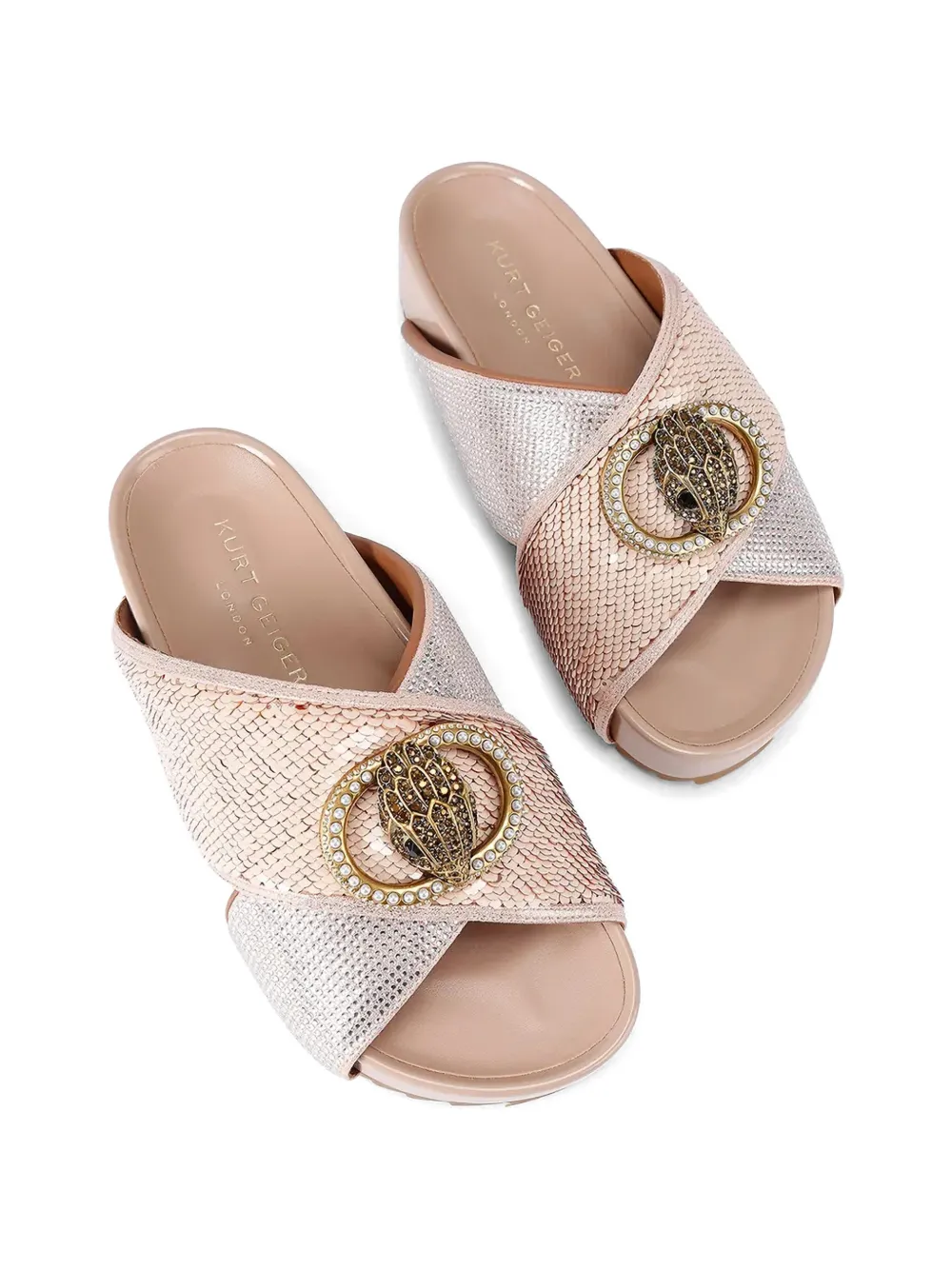 Kurt Geiger London Sandalen verfraaid met pailletten Roze