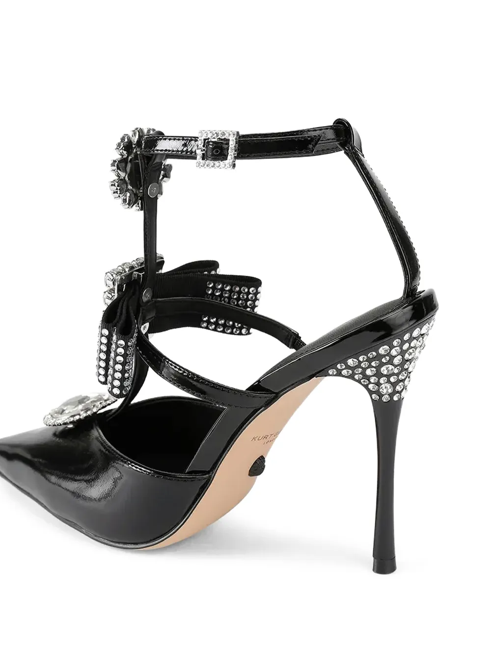 Kurt Geiger London Bow Point Gladiator verfraaide pumps Zwart