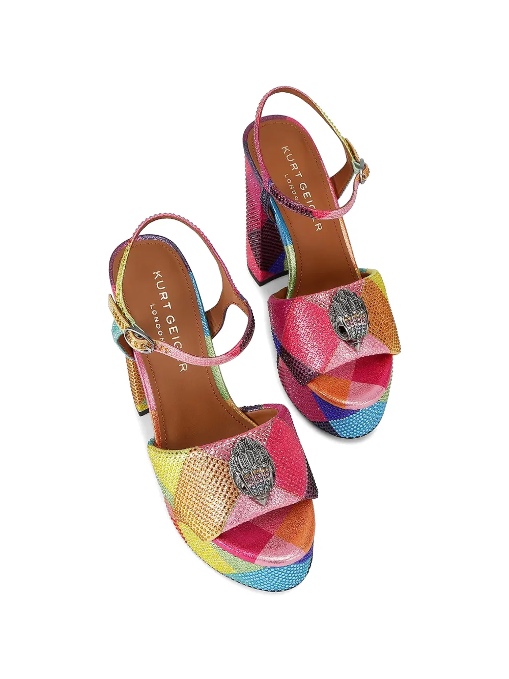 Kurt Geiger London Kensington verfraaide sandalen met plateauzool Roze