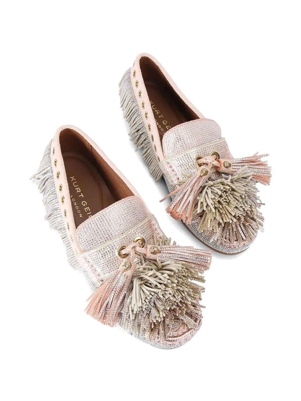 Kurt Geiger London Loafers met kwastje en franje Zilver