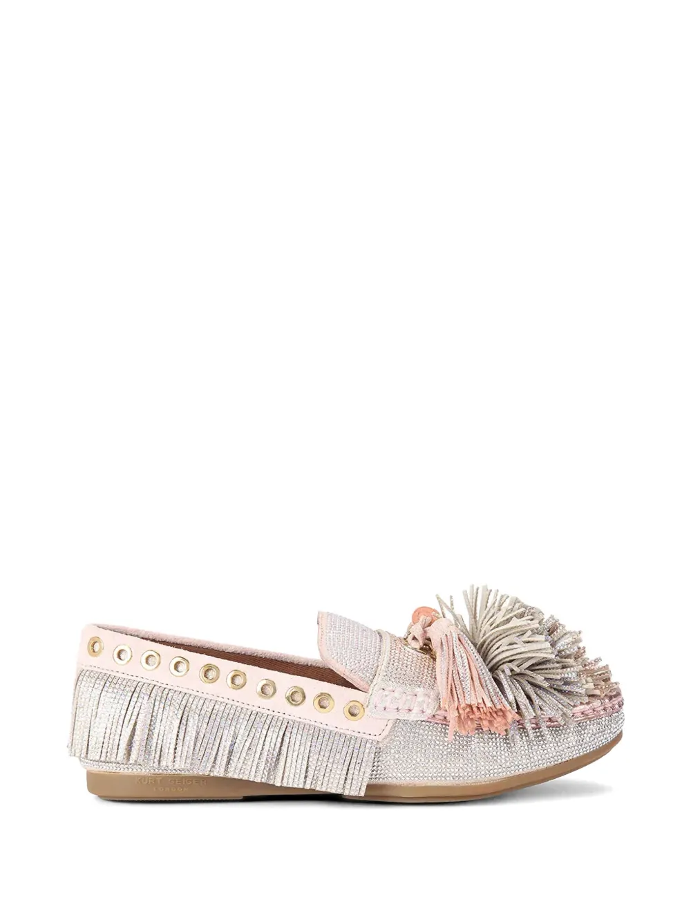 Kurt Geiger London tassel fringed loafers - Argento