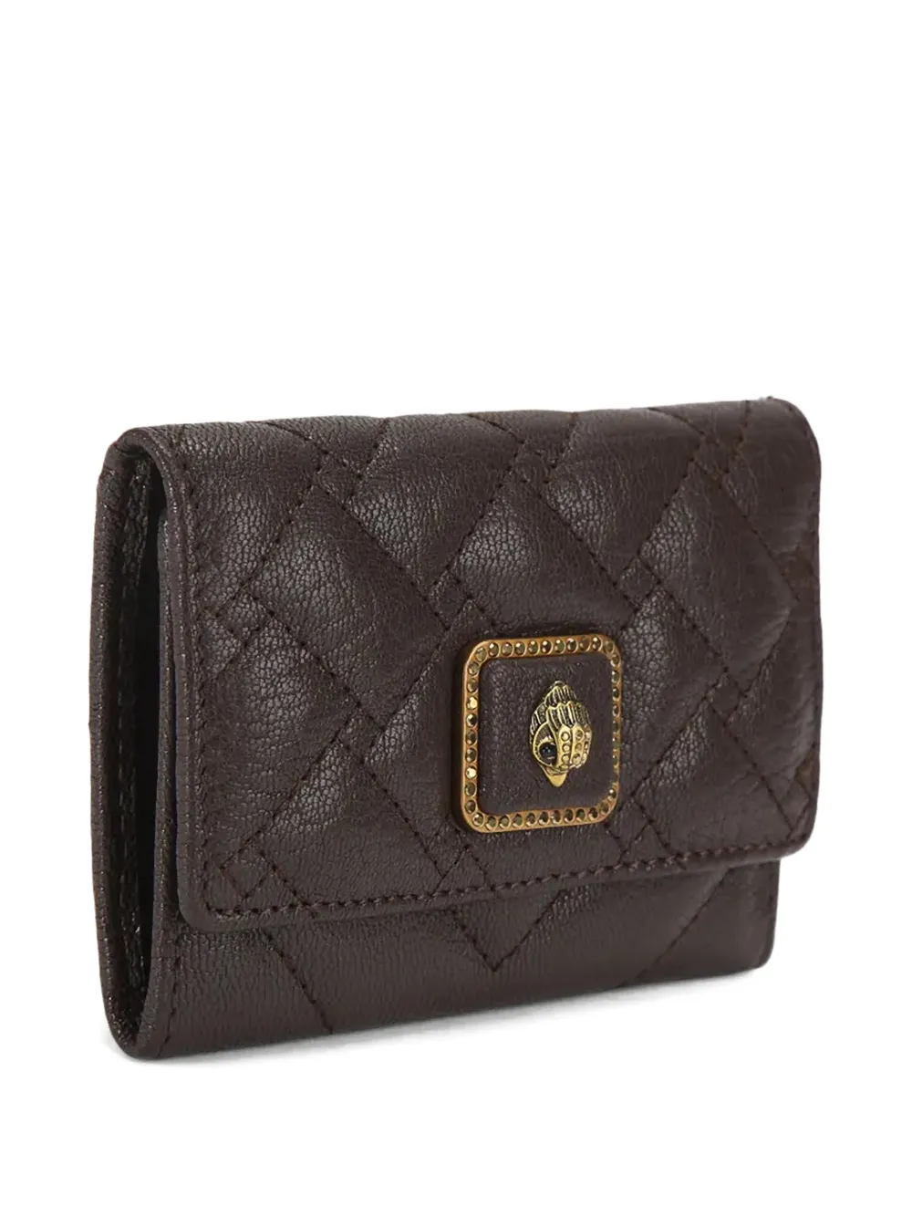  Kurt Geiger London Quilted Leather Card Holder - Brown 