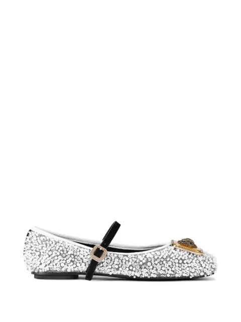 Kurt Geiger London 핌리코 시퀸 버클 발레리나 플랫 슈즈