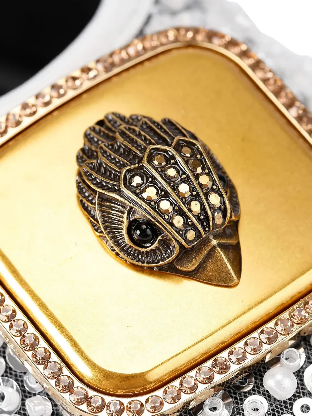 Kurt Geiger London Pimlico ballerina's met pailletten en gesp Zilver