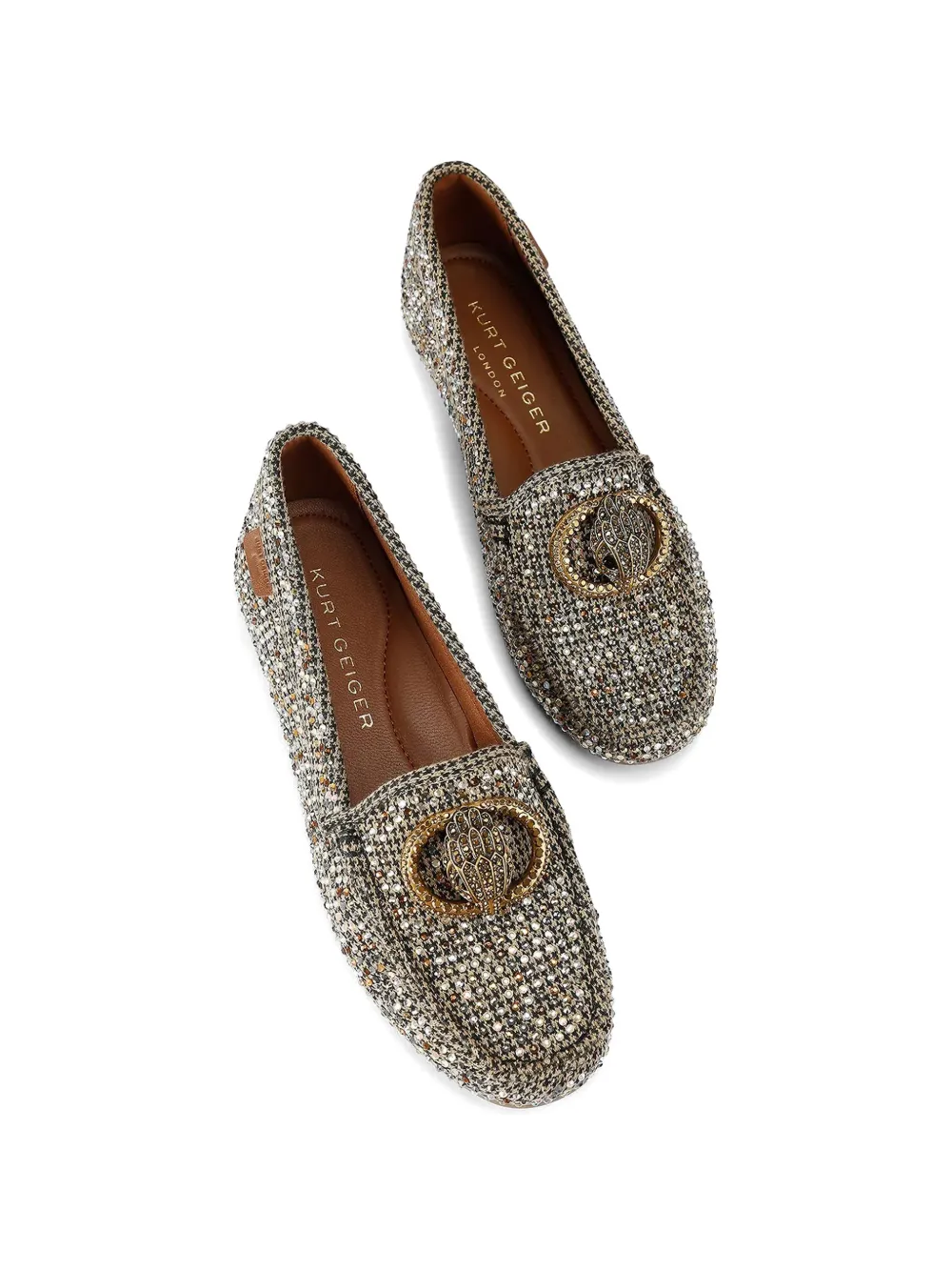 Kurt Geiger London Chelsea verfraaide loafers Beige