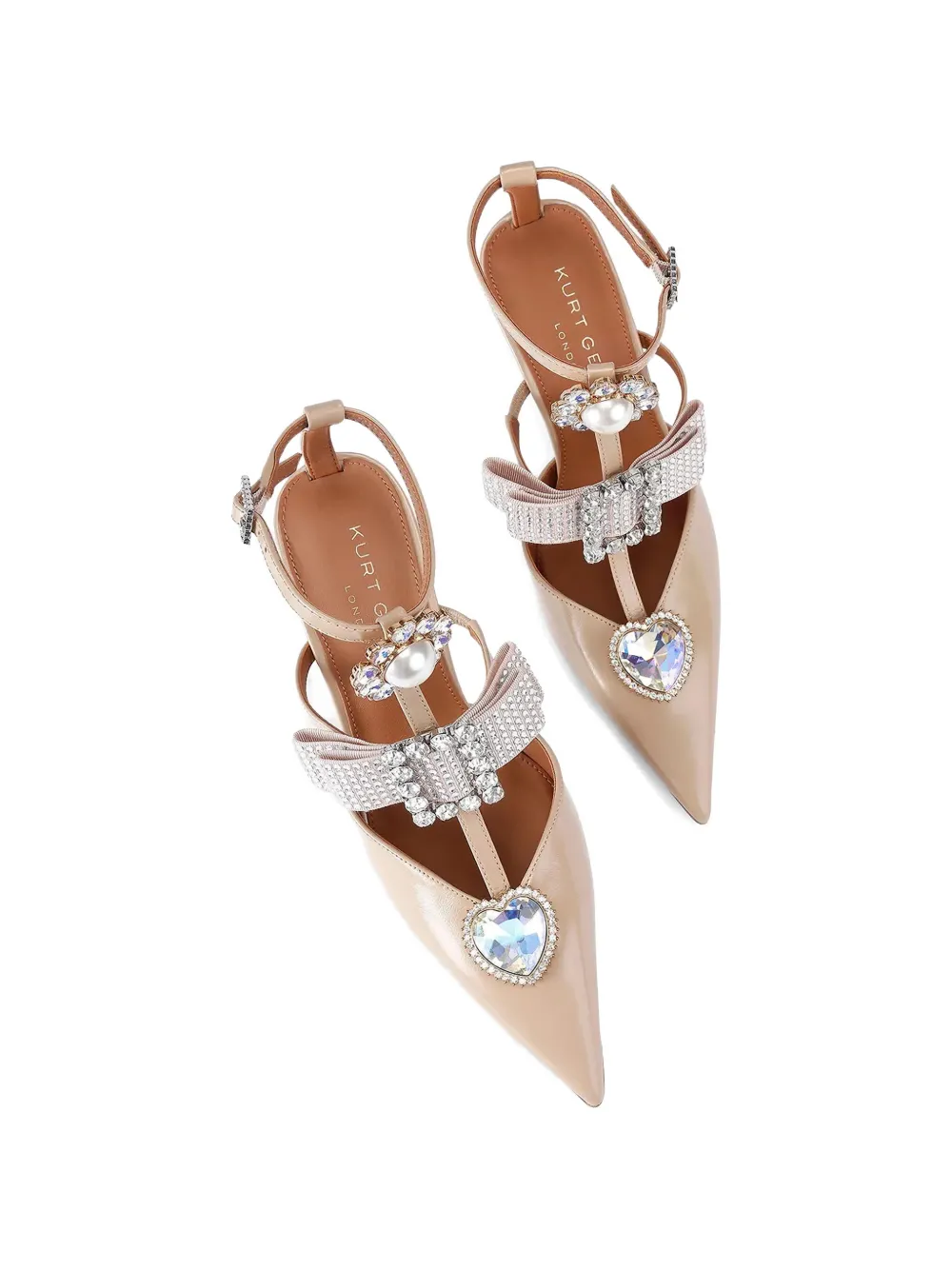 Kurt Geiger London Bow Point Gladiator verfraaide pumps Roze