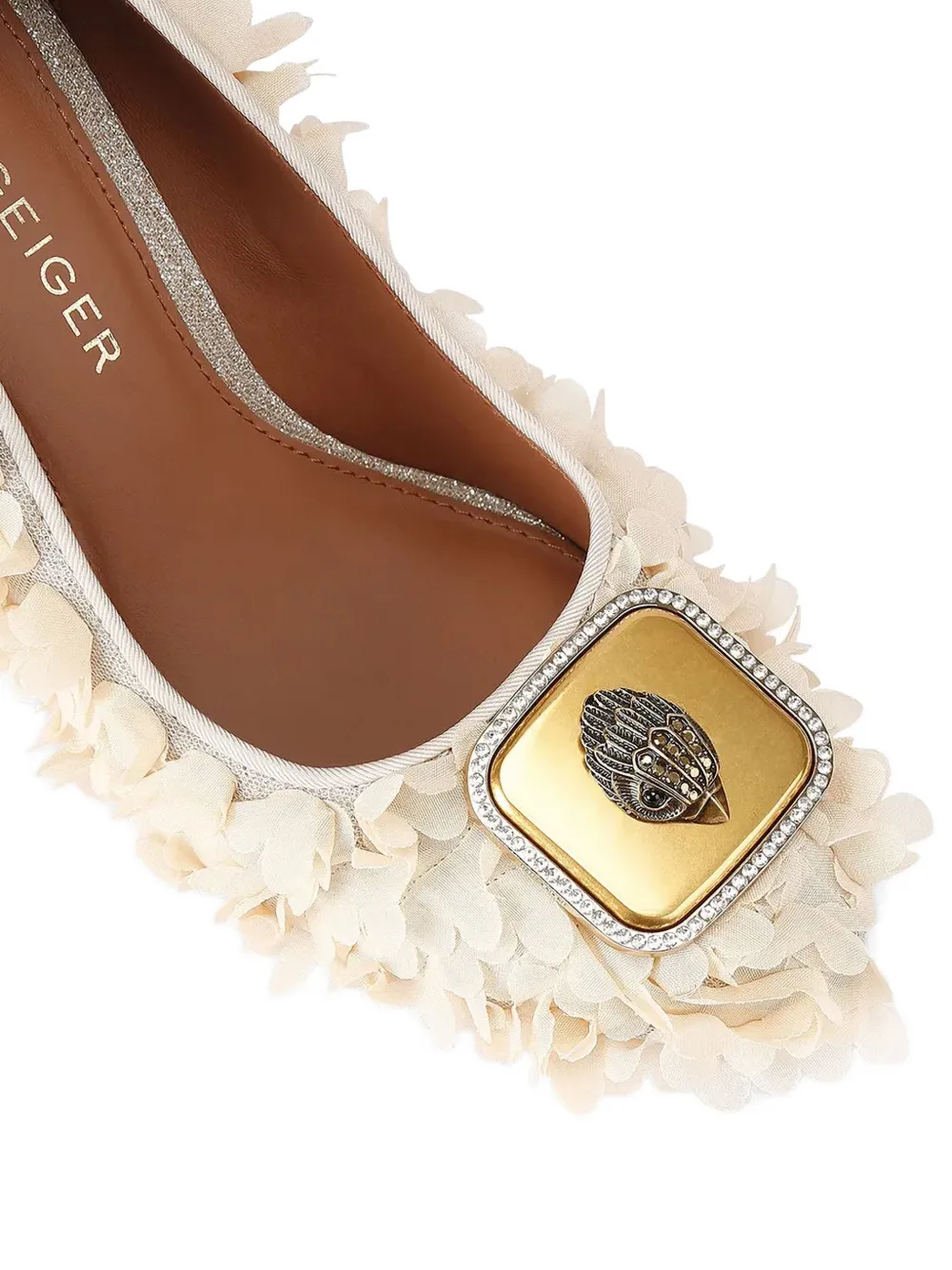 Kurt Geiger London Pimlico pumps met bloemapplicatie Beige