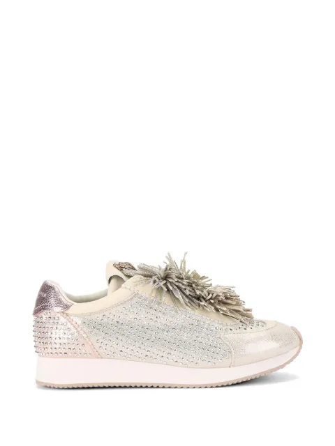 Kurt Geiger London fringed embellished sneakers